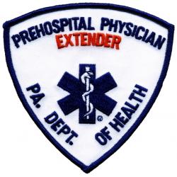 Pennsylvania PREHOSPITAL PHYSICIAN EXTENDER shoulder patch PA Dept of Health Pennsylvania PREHOSPITAL PHYSICIAN EXTENDER shoulder patch PA Dept of Health