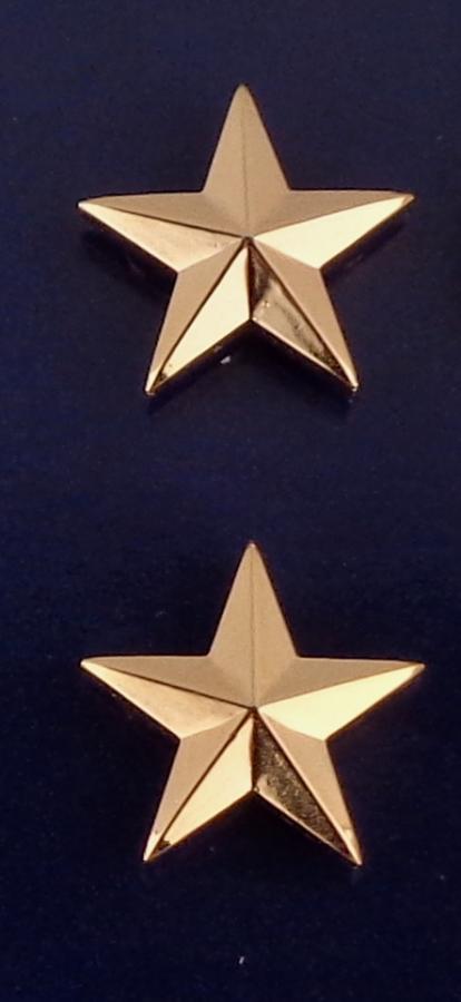 1 Star 5/8" Gold Collar Pins