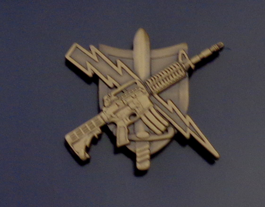 Tactical Patrol Officer Antique Gold uniform pin Center Mass, Inc. Hero's Pride