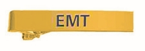 EMT Tie Bar Polished Gold with Royal Blue Lettering male Version
