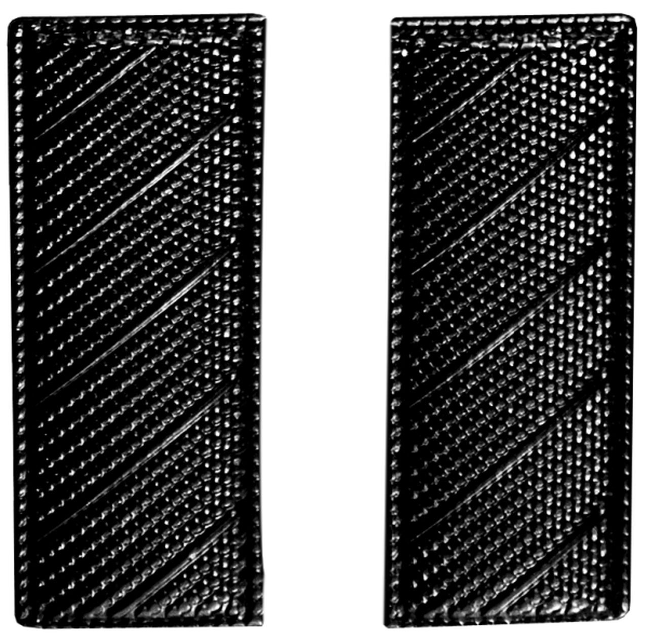 LT Black Corrugated 3/4" Mini Small Collar Pins Clutch Back