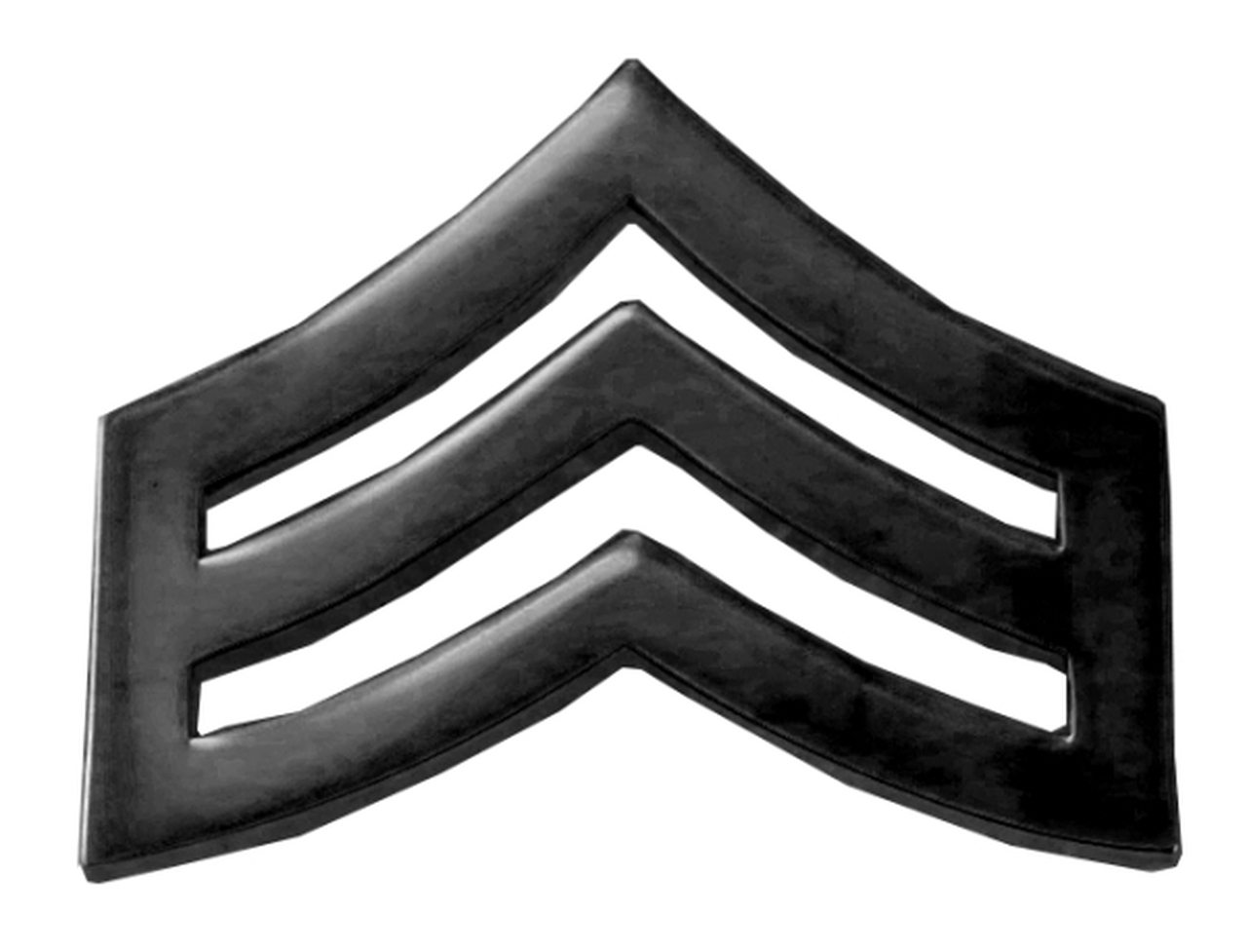 SGT Chevron, Black Enamel Finish, Regular-1" Wide SUBDUED
