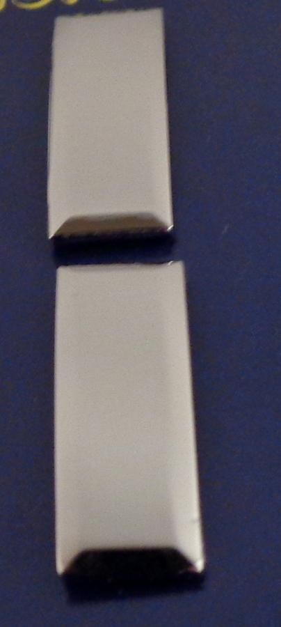 LT Bars 1" Smooth Polished Silver Nickel Plating Hero's Pride 4424RN