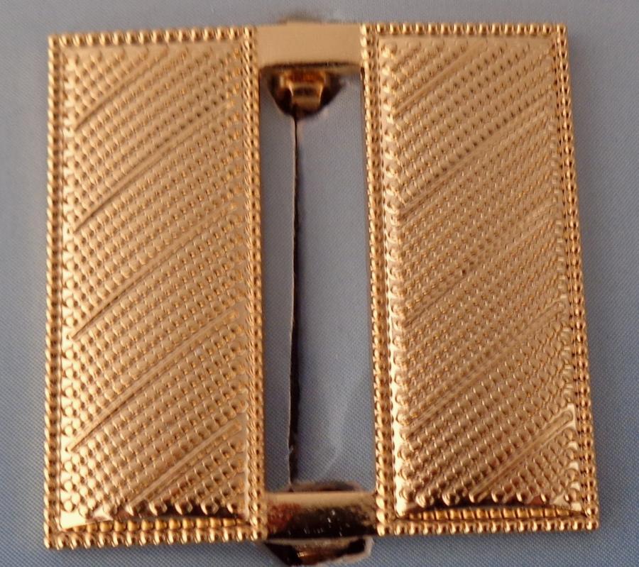 Captain Bars 1" Corrugated Gold Collar Pins SAFETY CATCH