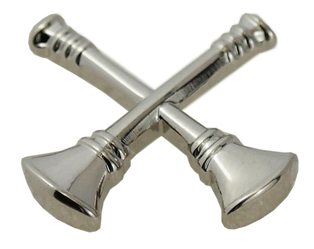 2 Bugles Crossed 5/8" Silver 4445N