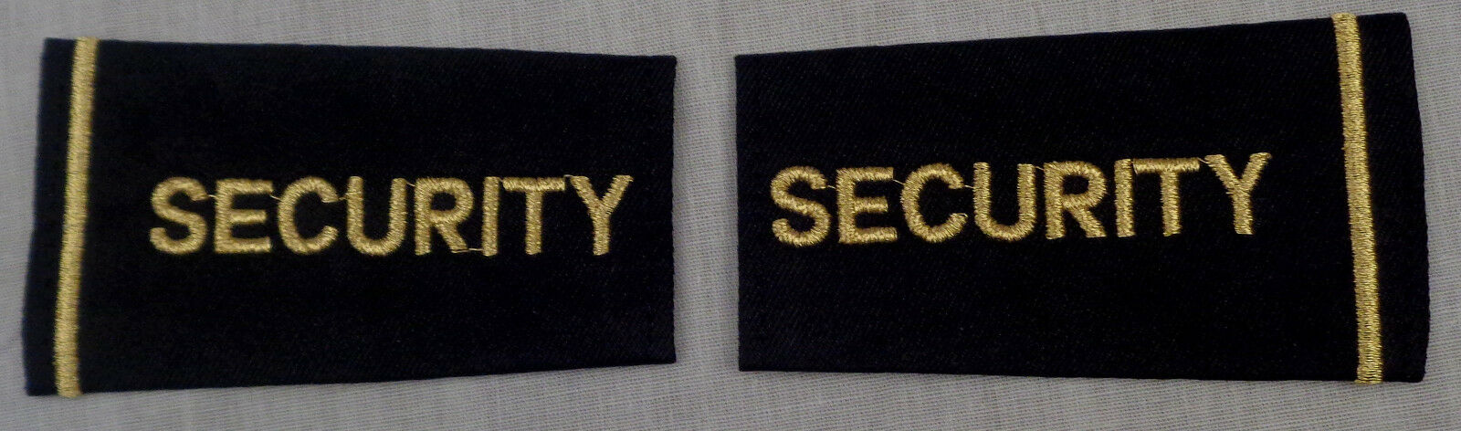 SECURITY Gold on Black epaulet Shoulder Boards