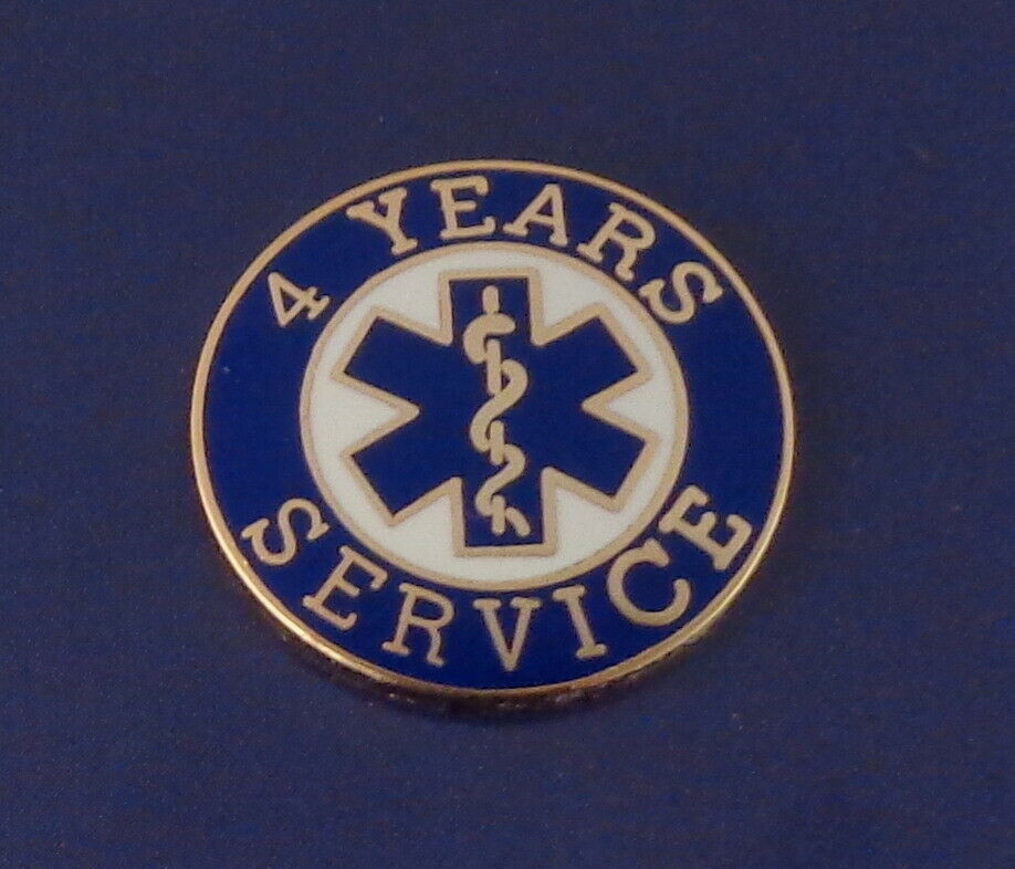 4 YEARS SERVICE EMS STAR OF LIFE Uniform Lapel Pin