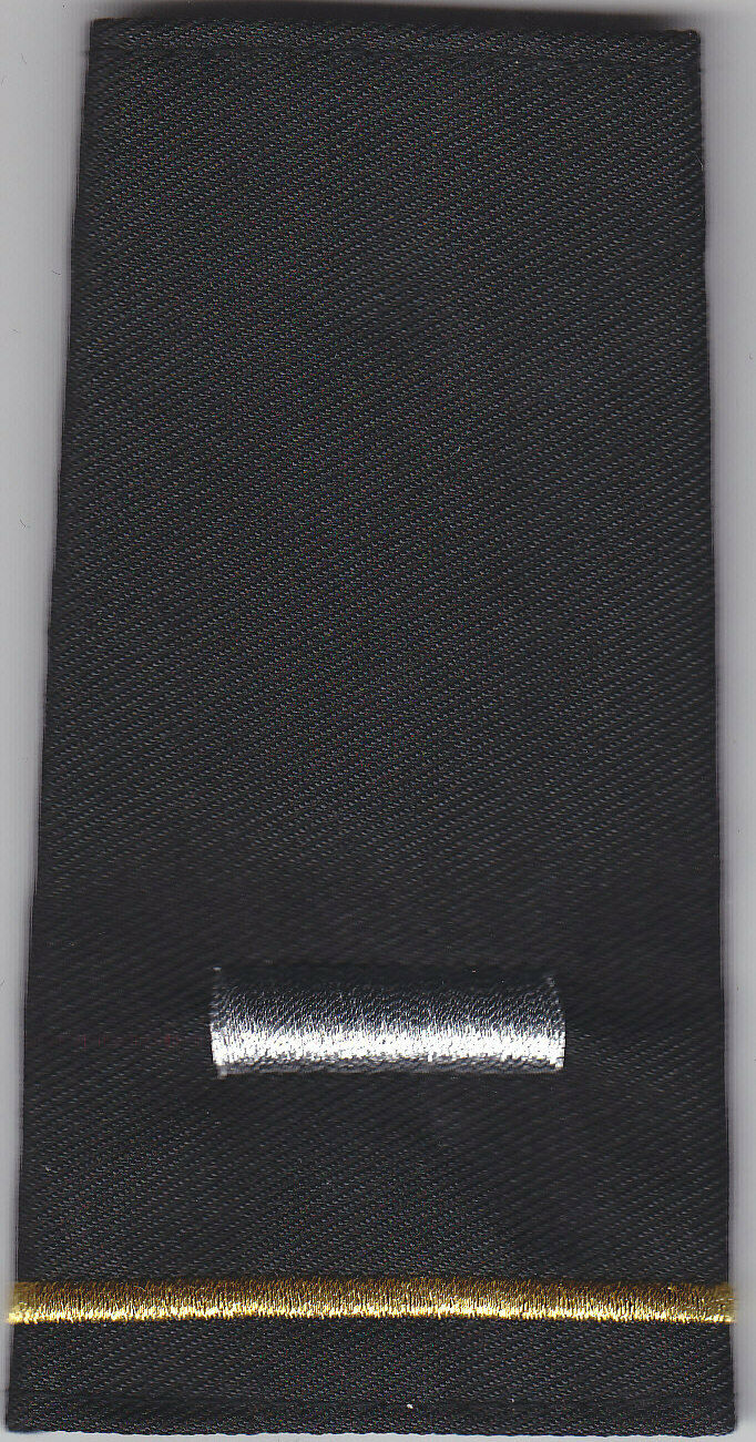 LIEUTENANT LT Silver-1 Gold Bar Shoulder Boards Black-Large