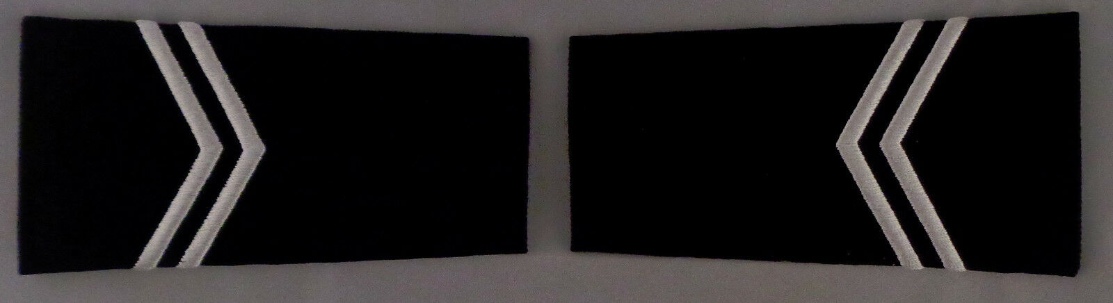 Corporal CPL ROTC Epaulet Shoulder Boards male size large White on Black