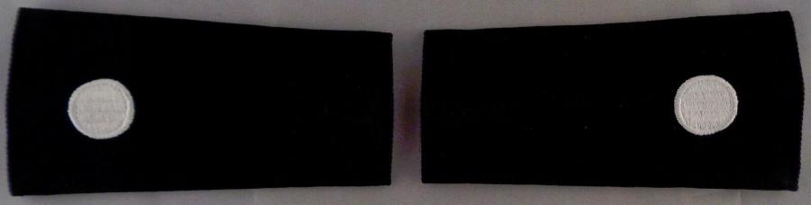 2nd Lieutenant 2LT ROTC Epaulet Shoulder Boards male size White on Black