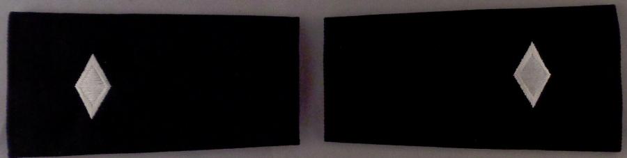 Major MAJ ROTC Epaulet Shoulder Boards male size White on Black