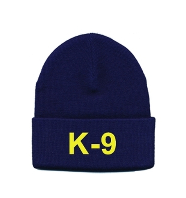 K-9 Watch Cap, Med Gold on Navy