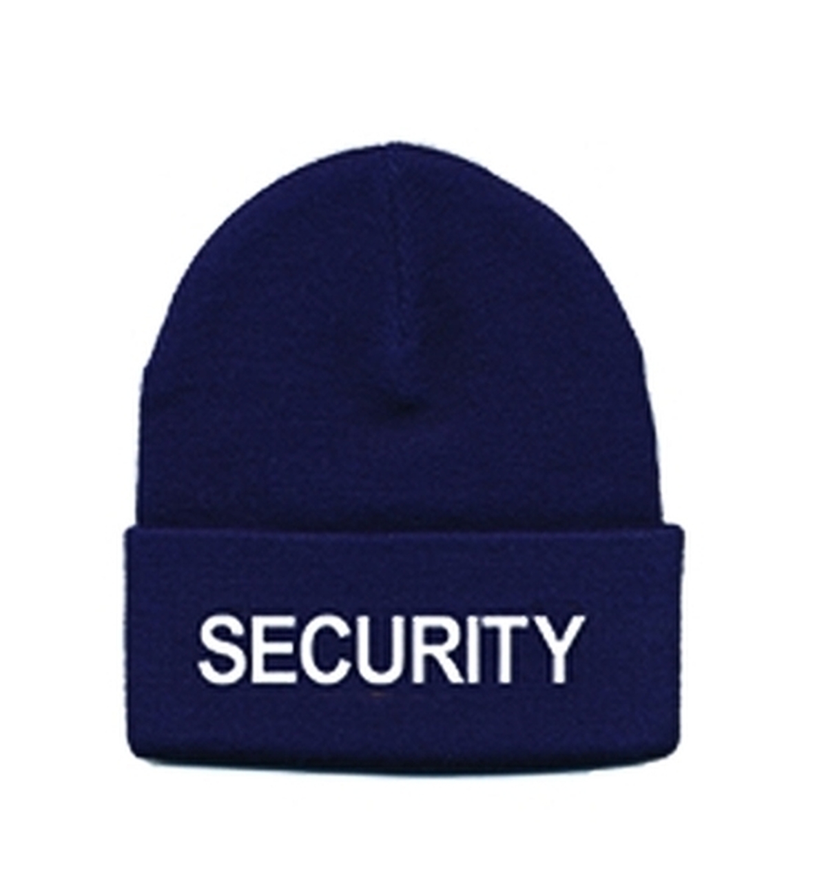 SECURITY Watch Cap, White on Navy Blue, One Size Fits All