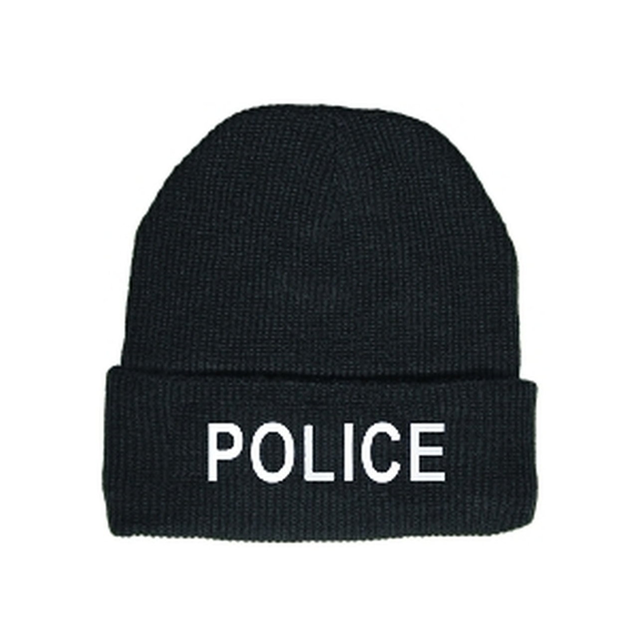 POLICE Watch Cap White on Black