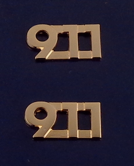 911 dispatcher collar lapel pins GOLD