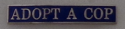 ADOPT-A-COP Silver on Blue uniform bar