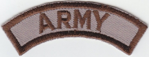 Army brown on desert tan rocker patch
