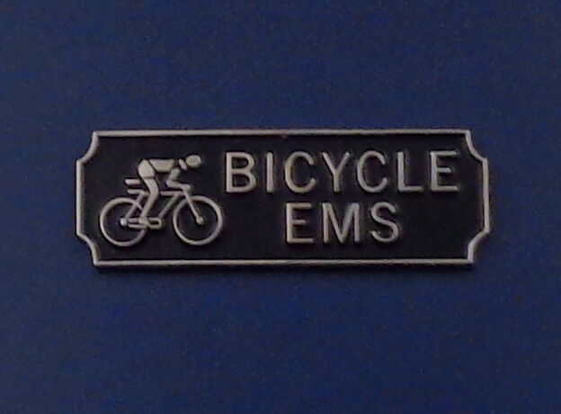 BICYCLE EMS Silver on Black Uniform Bar