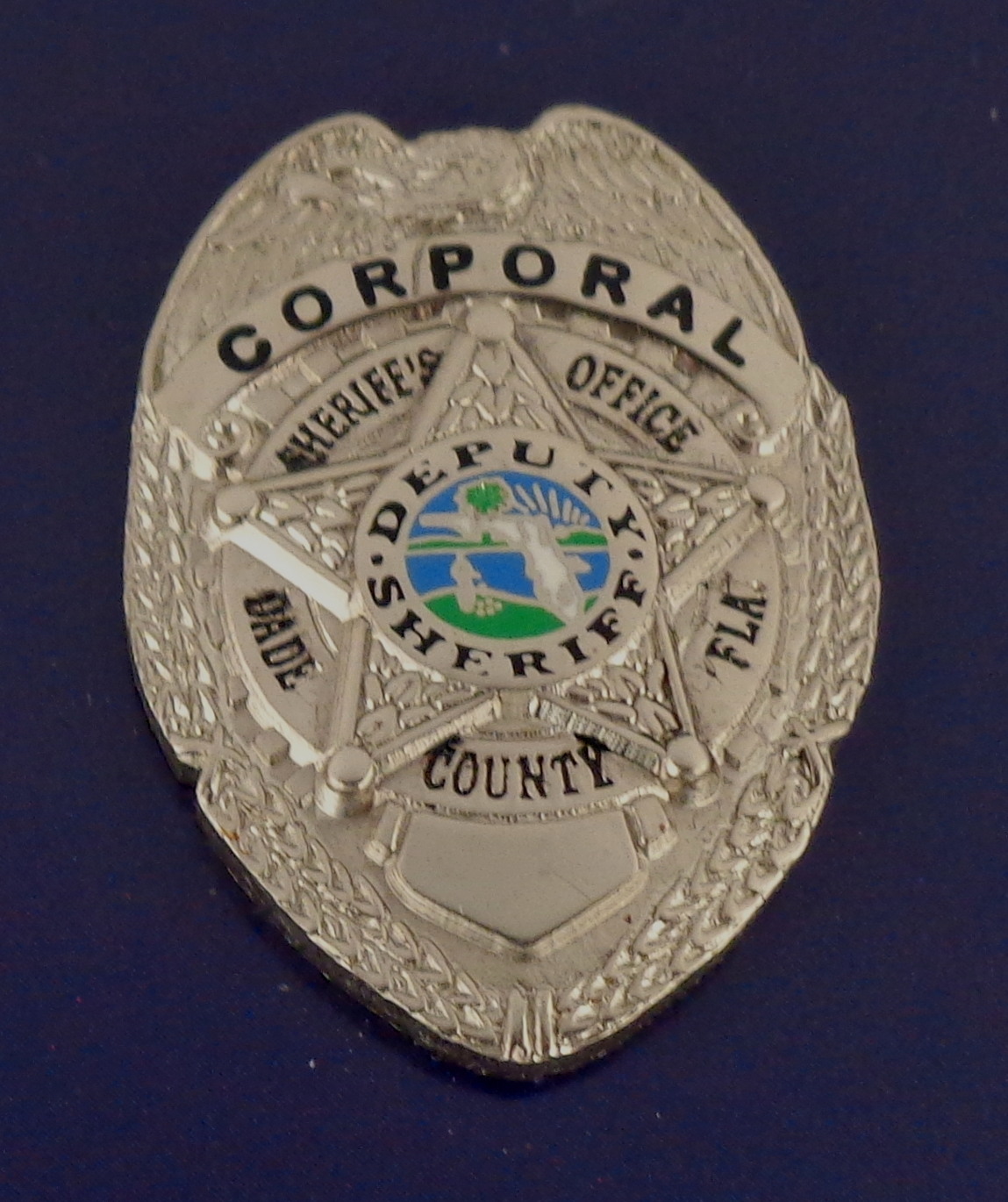 CORPORAL Dade County Sheriff's Office Mini Badge Lapel Pin CPL