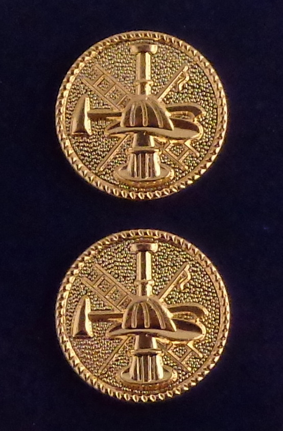 Fire Scramble GOLD Discs Collar Pins 1"