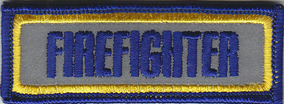 FIREFIGHTER Reflective Tab Patch 3 X 1