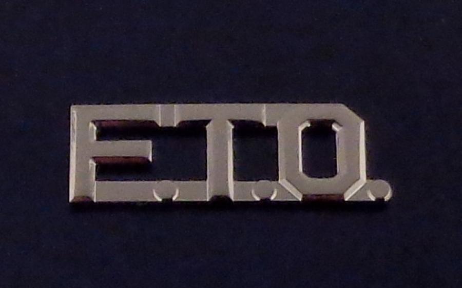 F.T.O. 1/2" polished silver uniform pin