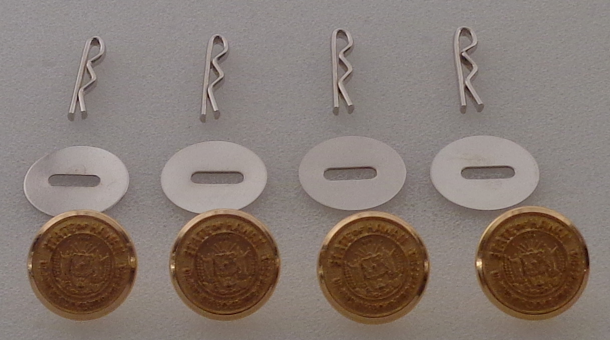 Hawaii state seal Gold Uniform Buttons Small