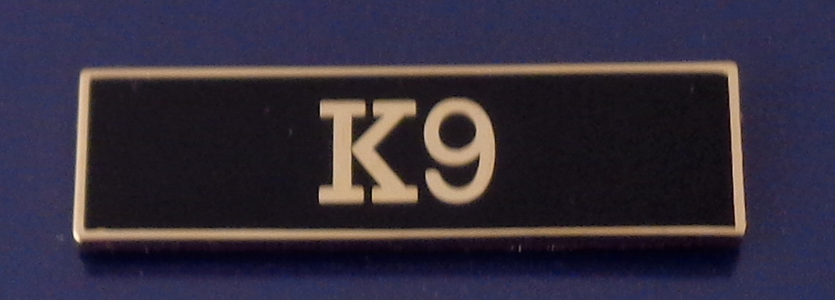 K9 Gold on Black award uniform bar
