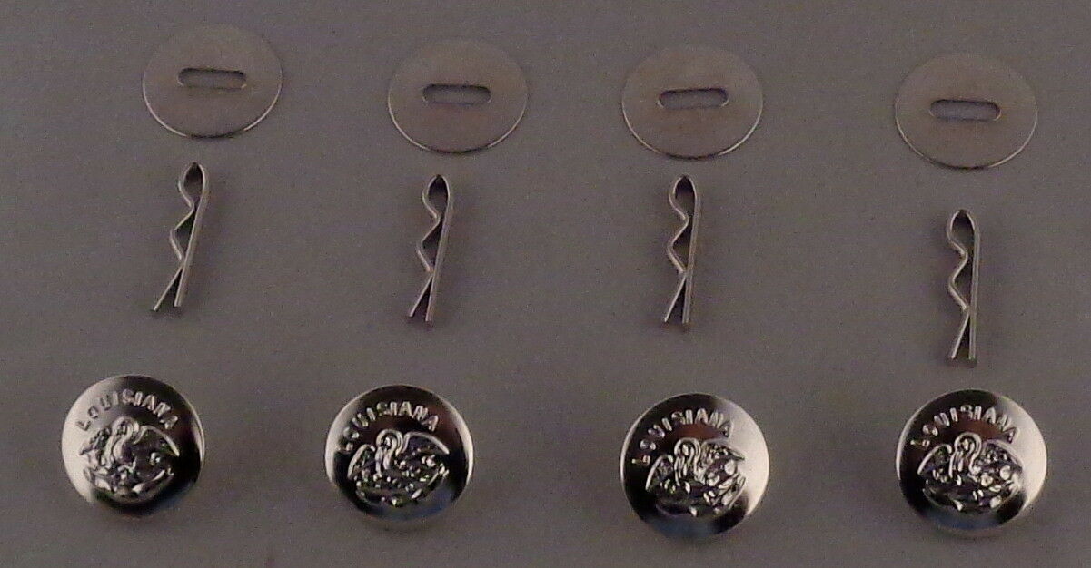 Louisiana state seal Silver Uniform Buttons Small