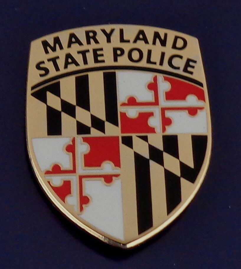 Maryland State Police patch Lapel Pin MDSP MD polished gold metal finish