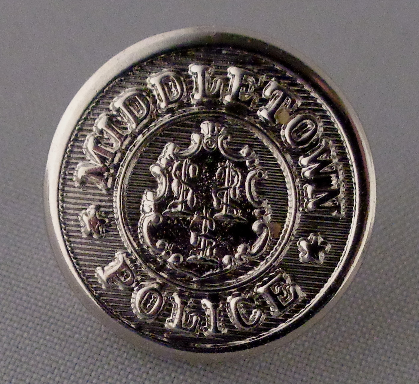Middletown Police Silver Uniform Small Buttons with washers and toggles
