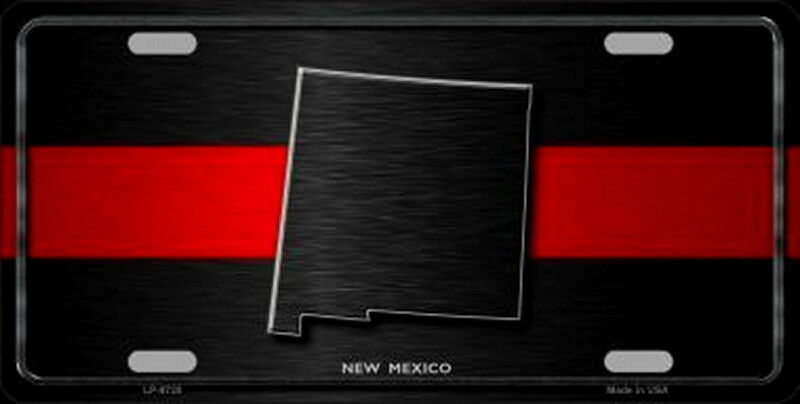 NEW MEXICO Thin Red Line Auto License Plate 6 X 12