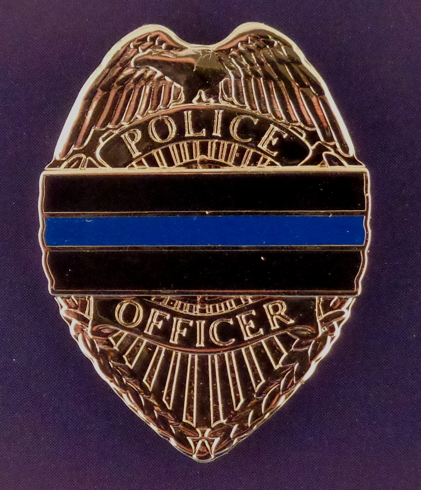 Thin Blue Line Police Badge Lapel Pin