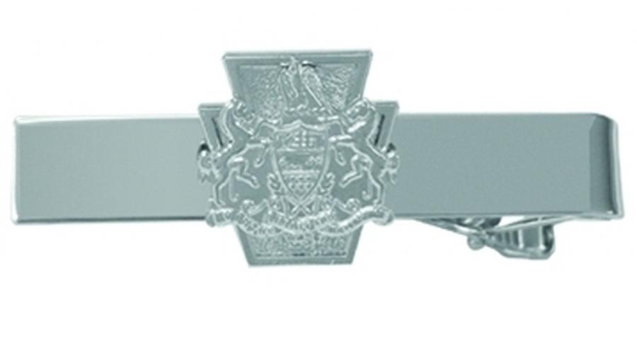 Pennsylvania Crest Keystone Shape Tie Bar Nickel FEMALE Version