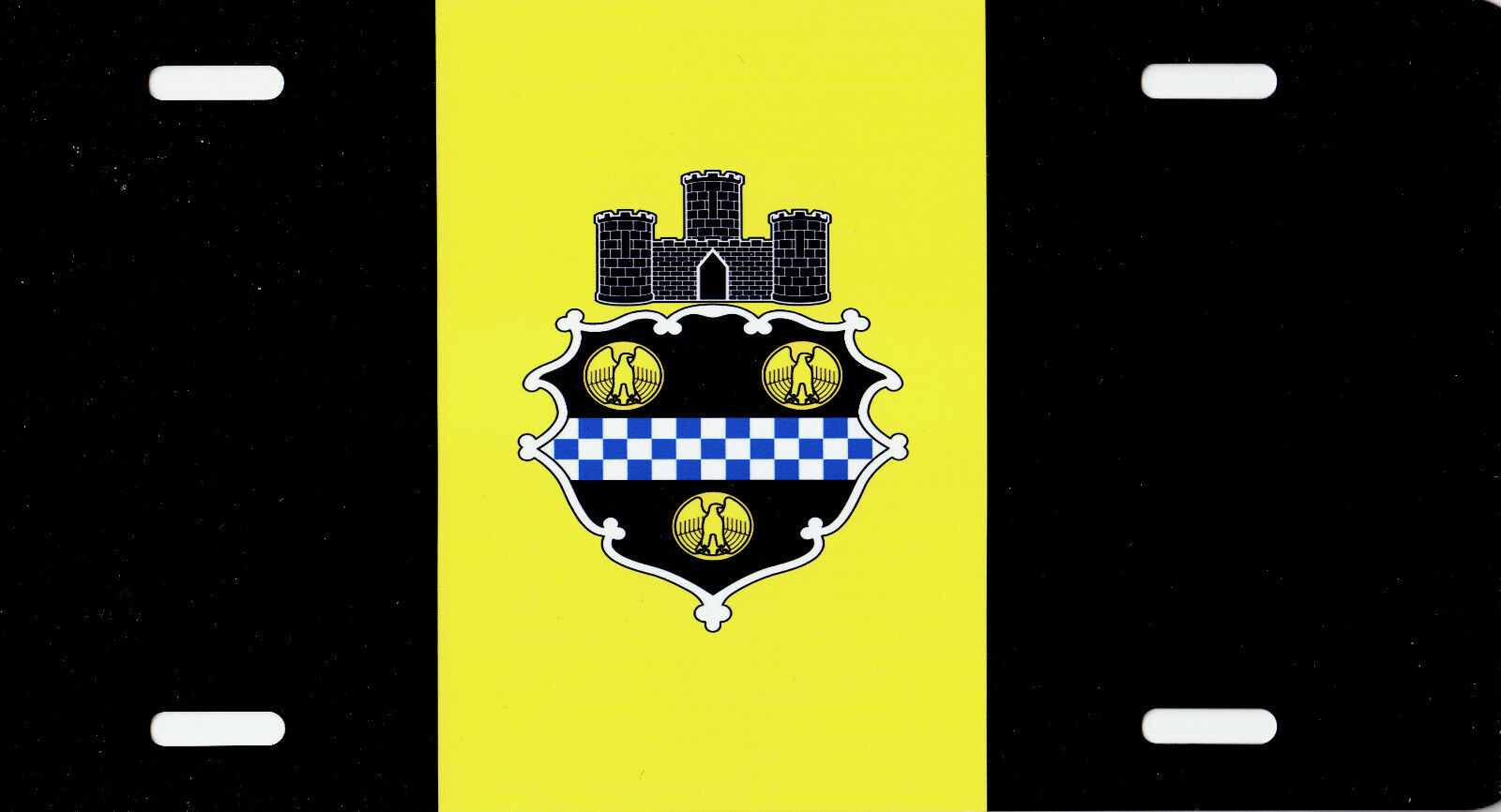 Pittsburgh Pennsylvania CITY FLAG Auto Car License Plate 6X12