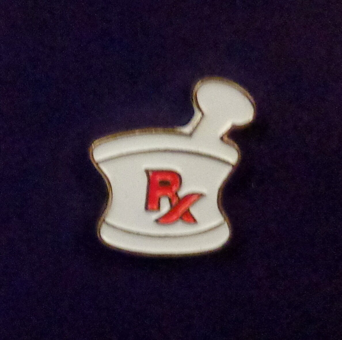 RX Pharmacist Pharmacy Lapel Pin MORTAR & PESTLE