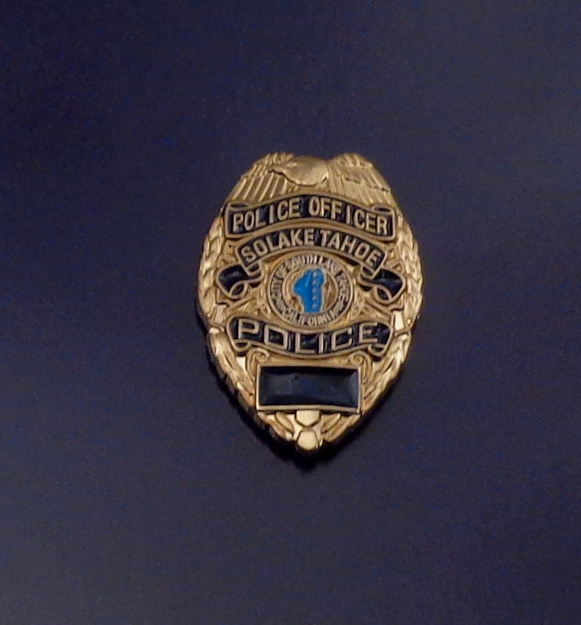 So Lake Tahoe CA California Police mini badge lapel pin