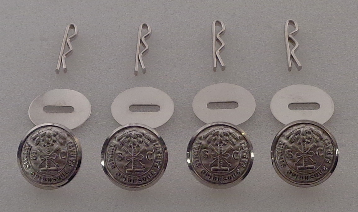 South Carolina Silver Uniform Buttons Small