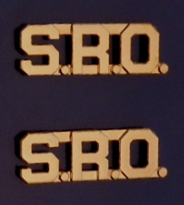 S.R.O. 3/8" polished GOLD collar pins pair