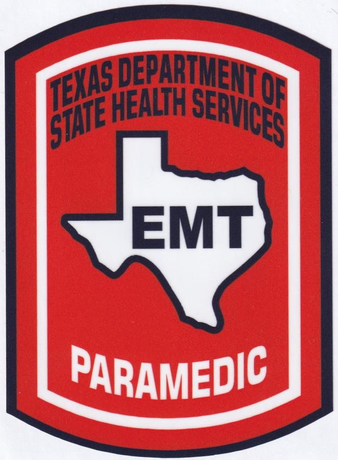 Texas PARAMEDIC EMT outside Decal Large