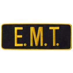 E.M.T. Medium Gold on Midnight Navy Back Panel Uniform Patch 11" X 4" EMT