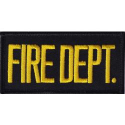 FIRE DEPT. Gold on Midnight 2x4 Front Panel Patch