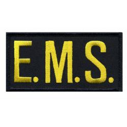 E.M.S. Medium Gold on Midnight Navy Front Panel Patch 2X4