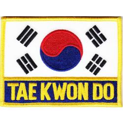 TAE KWON DO 4" X 3" South Korean Flag Uniform Patch