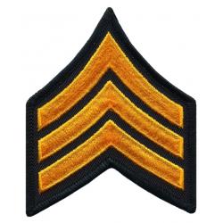 SGT Chevrons 3" Summer Gold on Black Merrowed Edge