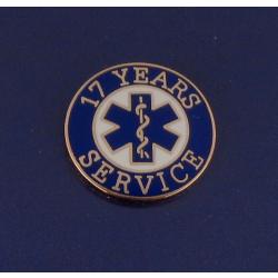 17 YEARS SERVICE EMS STAR OF LIFE Uniform Lapel Pin
