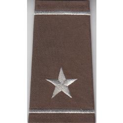 1 STAR Silver on Brown Shoulder Boards