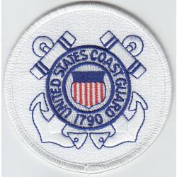 United States Coast Guard USCG US Emblem Logo Patch 3" round white