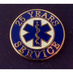 25 YEARS SERVICE EMS STAR OF LIFE Uniform Lapel Pin