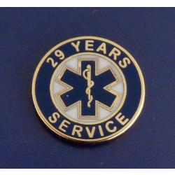 29 YEARS SERVICE EMS STAR OF LIFE Uniform Lapel Pin